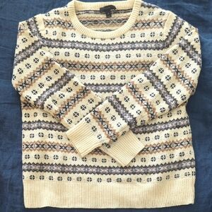 J. Crew Women's 100% Lambswool Fair Isle Sweater